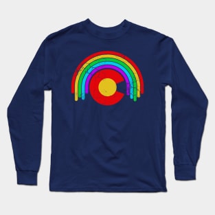 Colorado Flag Rainbow LGBTQ Long Sleeve T-Shirt